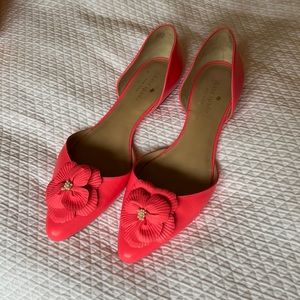 Kate Spade pink flower flats